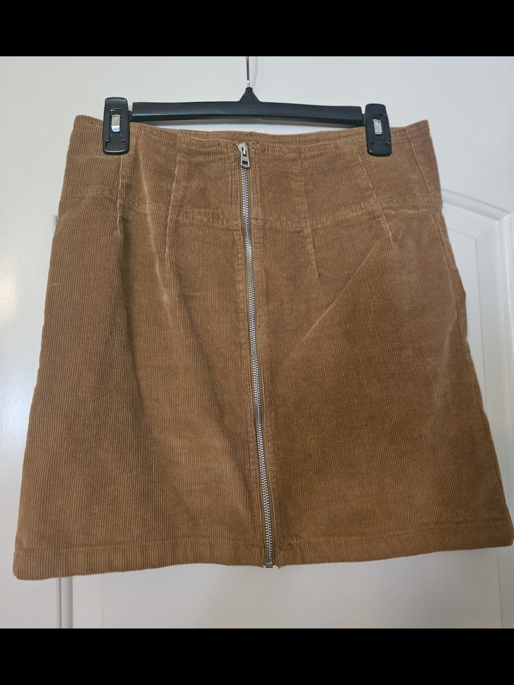 wild fable Brown Corduroy Zip-Front Mini Skirt